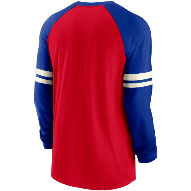 облекло Patriots Jersey тениска с дълъг ръкав nike red/royal throwback raglan мъже T8TH1852