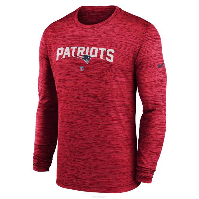 облекло Patriots Jersey тениска с дълъг ръкав nike red sideline team velocity performance мъже T8TH1901