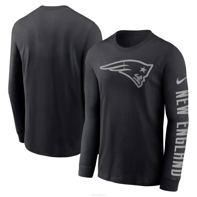облекло Patriots Jersey черна тениска с име и лого на nike rflctv мъже T8TH1814