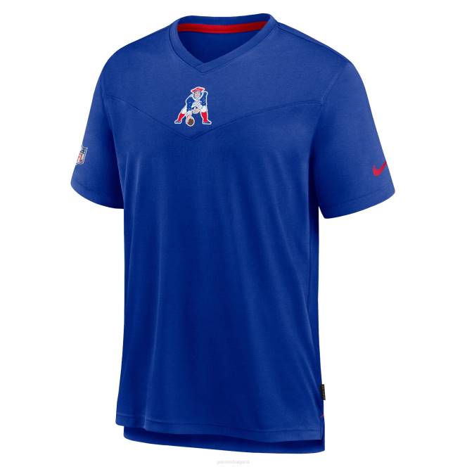 облекло Patriots Jersey nike royal sideline coaches винтидж тениска с шеврон с v-образно деколте мъже T8TH1796