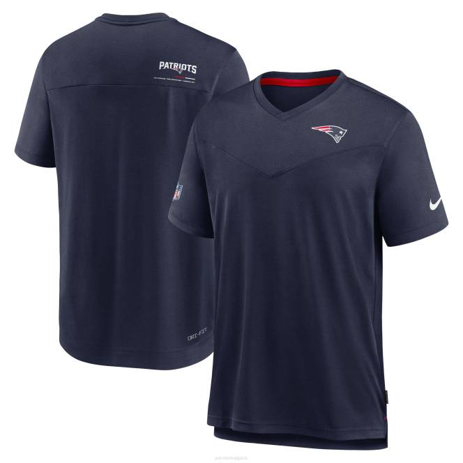 облекло Patriots Jersey nike тениска с v-образно деколте с шеврон със заключване на логото в тъмносин цвят мъже T8TH1841