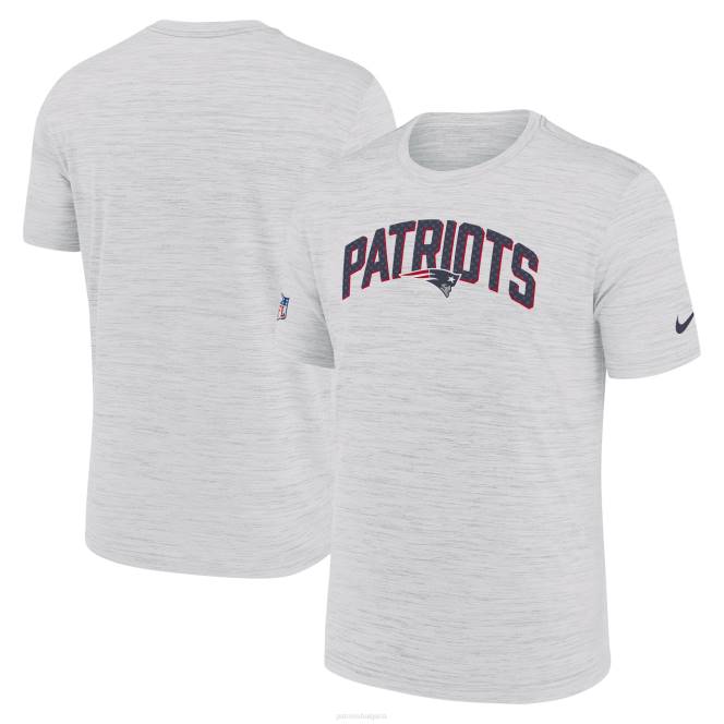 облекло Patriots Jersey тениска nike white sideline velocity athletic stack performance t-shirt мъже T8TH1810