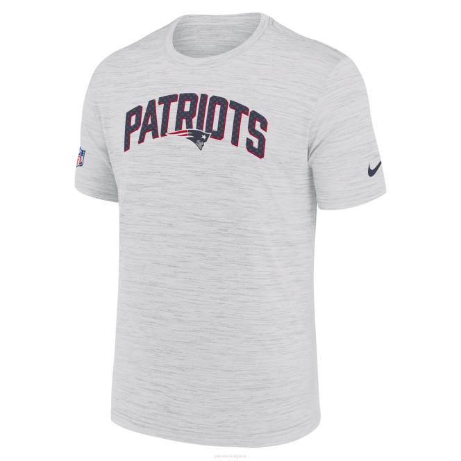 облекло Patriots Jersey тениска nike white sideline velocity athletic stack performance t-shirt мъже T8TH1810