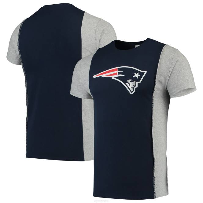 облекло Patriots Jersey refried apparel тъмносиня/сива тениска с устойчива преработена тениска мъже T8TH2057
