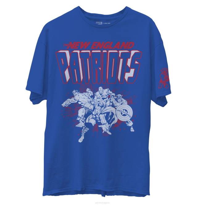 облекло Patriots Jersey нездравословна храна тениска royal marvel мъже T8TH1953