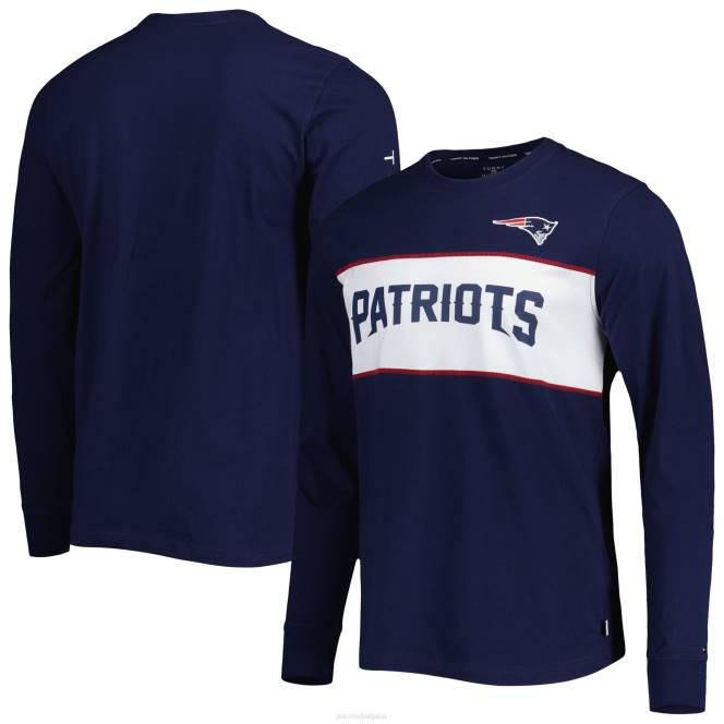 облекло Patriots Jersey tommy hilfiger тениска с дълъг ръкав в тъмно синьо peter team мъже T8TH2036