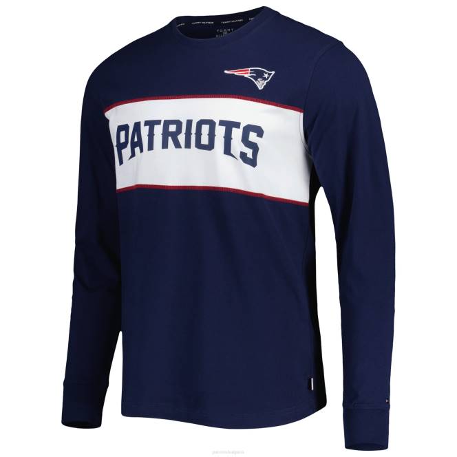 облекло Patriots Jersey tommy hilfiger тениска с дълъг ръкав в тъмно синьо peter team мъже T8TH2036