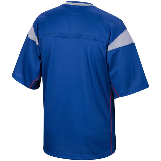 облекло Patriots Jersey тениска с v-образно деколте и историческо лого на mitchell & ness royal мъже T8TH2003