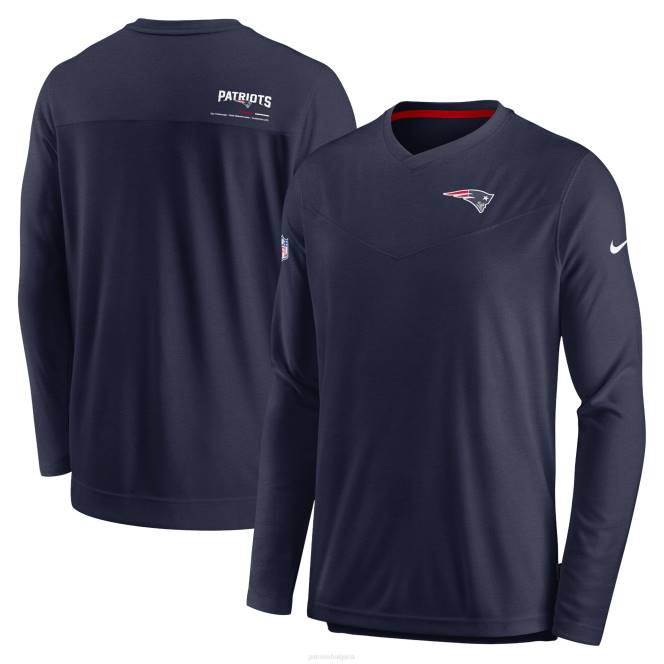 облекло Patriots Jersey Тениска с дълъг ръкав и v-образно деколте nike navy sideline coach мъже T8TH1911