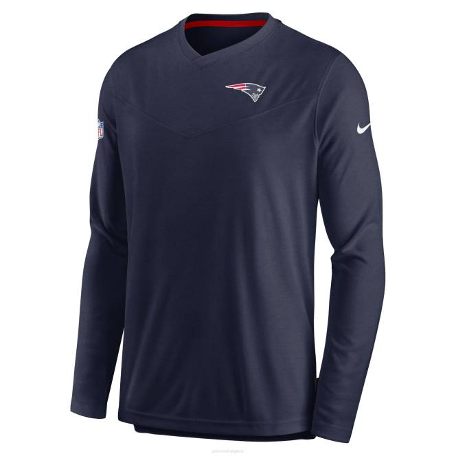 облекло Patriots Jersey Тениска с дълъг ръкав и v-образно деколте nike navy sideline coach мъже T8TH1911