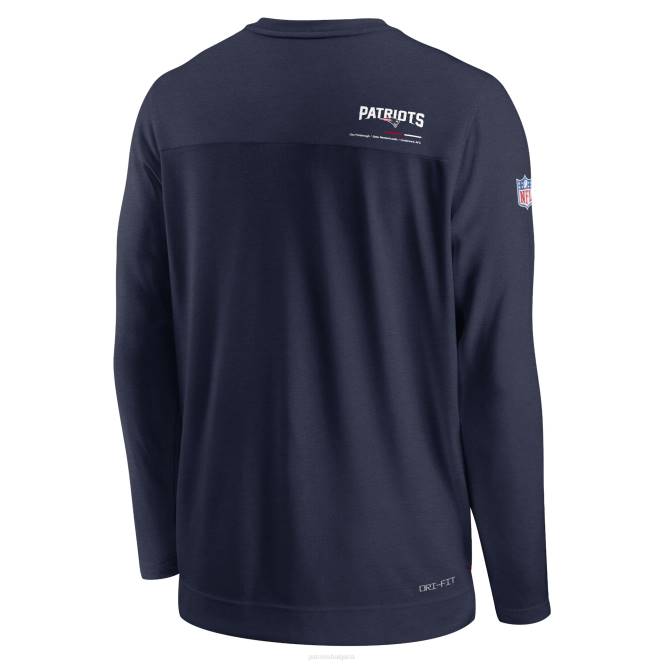 облекло Patriots Jersey Тениска с дълъг ръкав и v-образно деколте nike navy sideline coach мъже T8TH1911