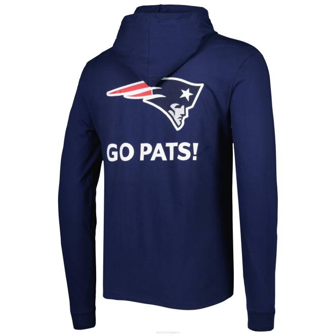 облекло Patriots Jersey vineyard vines тъмносиня местна тениска с качулка с дълъг ръкав мъже T8TH1975