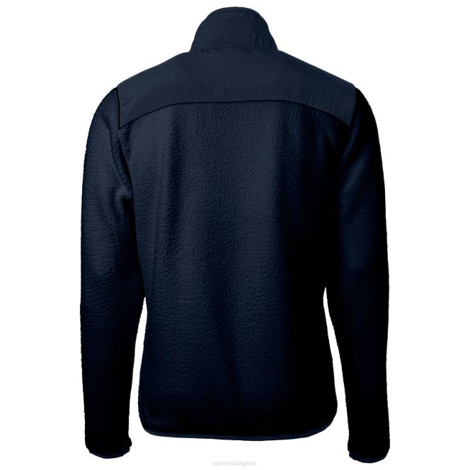 облекло Patriots Jersey cutter & buck тъмносиньо яке с голям и висок екип cascade еко шерпа полар с пълен цип мъже T8TH2111