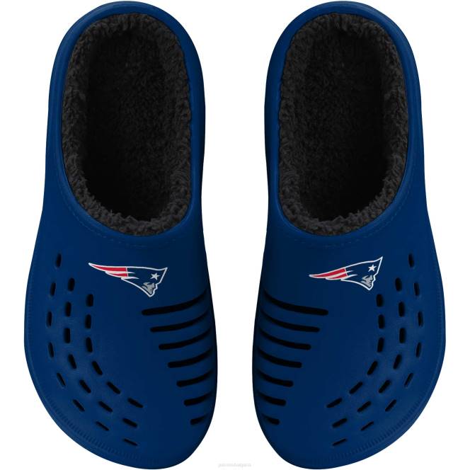 обувки Patriots Jersey foco navy голямо лого, подплатено от шерпа чехли за сабо мъже T8TH100